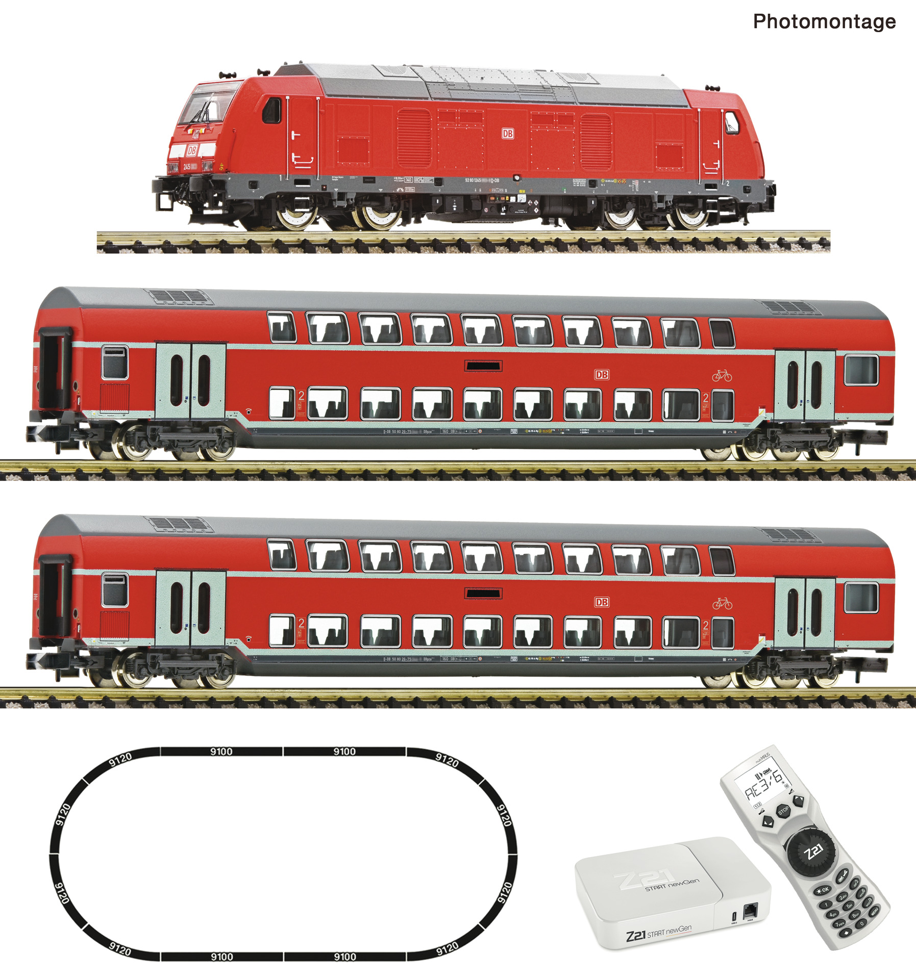 Fleischmann 5170006 Z21 START nextGen Digitalset: Diesellokomotive BR 245 mit Pe