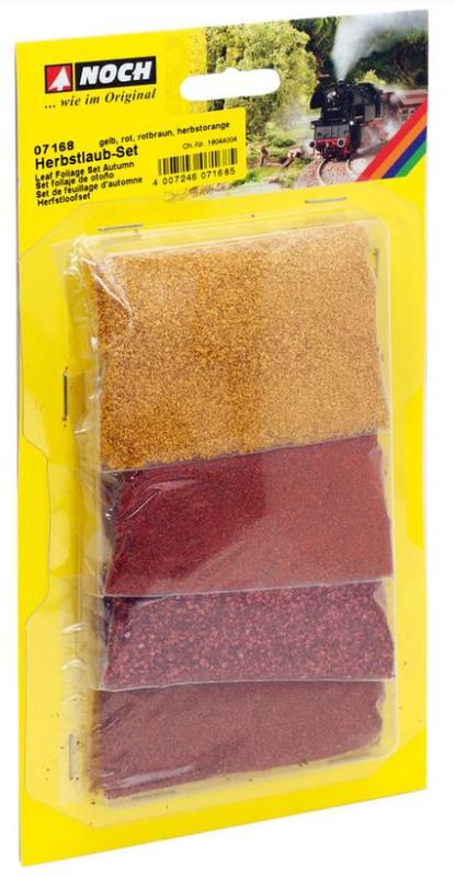 Noch 07168 Herbstlaub-Set - je 14 g gelb rot,rotbraun,herbstorange