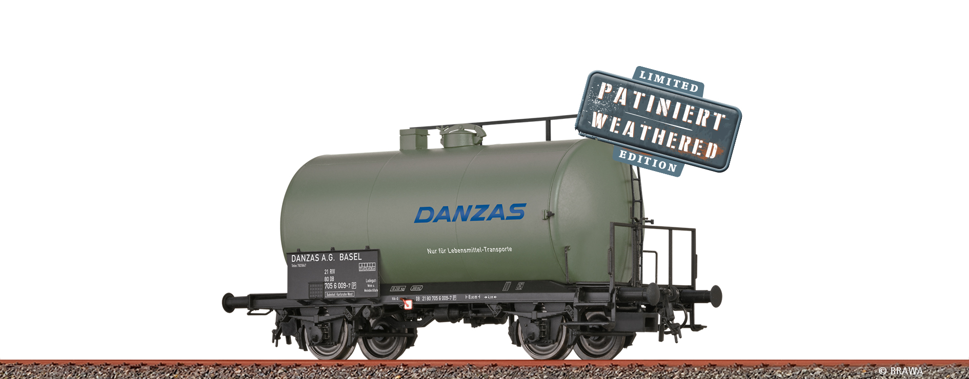 Brawa 50041 Kesselwagen Z [P] Danzas DB 1:87 Spur H0 DC Neu