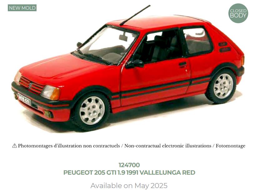 Norev 124700 Peugeot 205 GTi 1.9 1991 Vallelunga Red 1:12