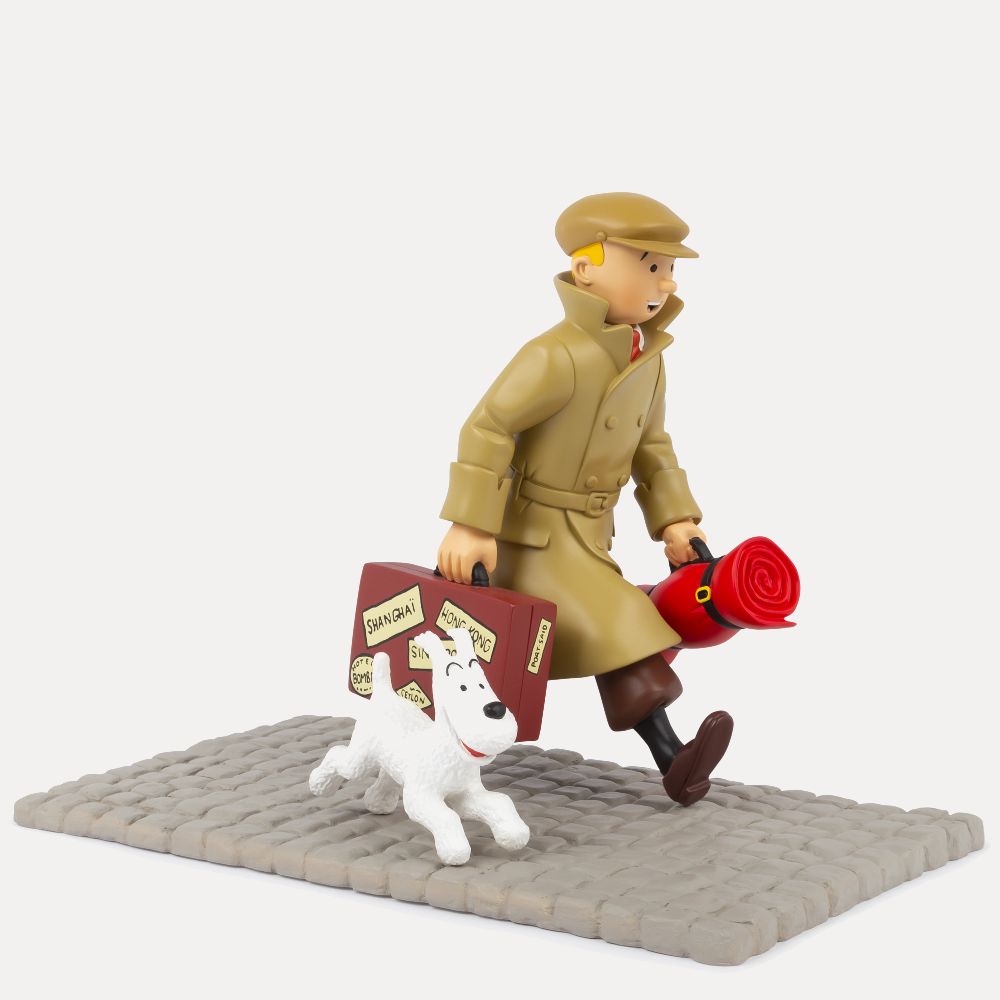 Tim & Struppi TINTIN 45994 Der Reisende - Tim mit Koffer 22 cm NEU OVP Figur