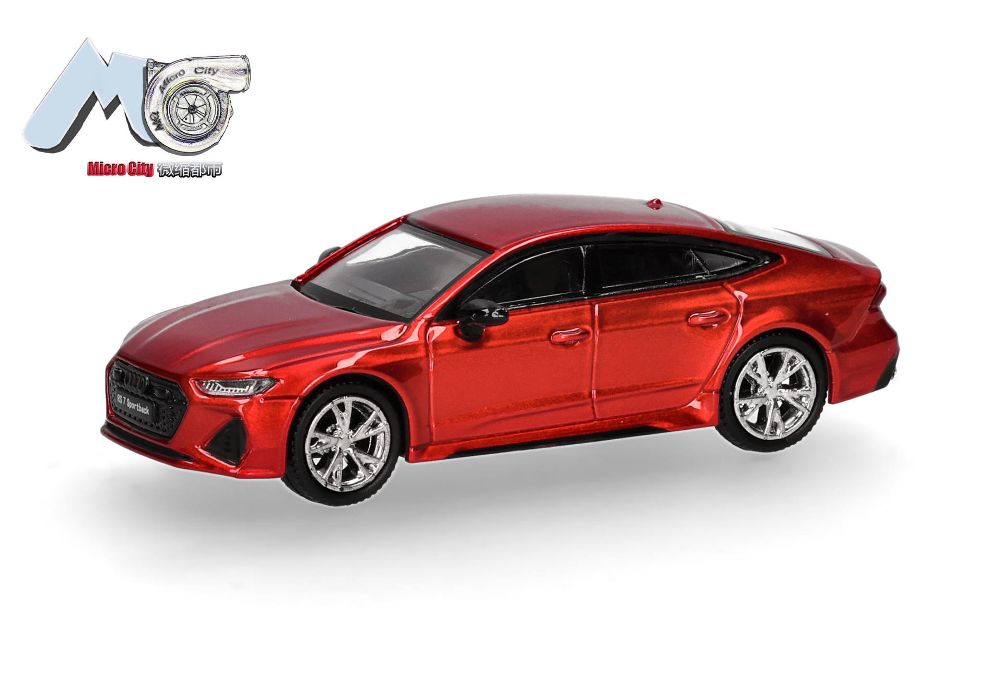 Herpa 87MC000085 MicroCity: Audi RS7 rot 1:87 Spur H0 Standmodell NEU