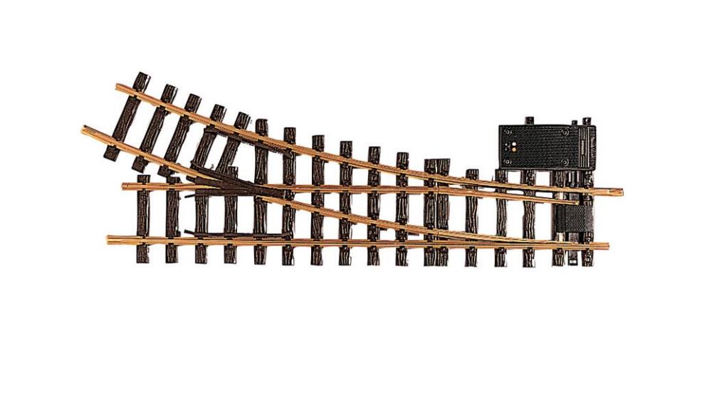 LGB 16050 Elektrische Weiche, rechts, R3, 22,5° - Spur G - Neu