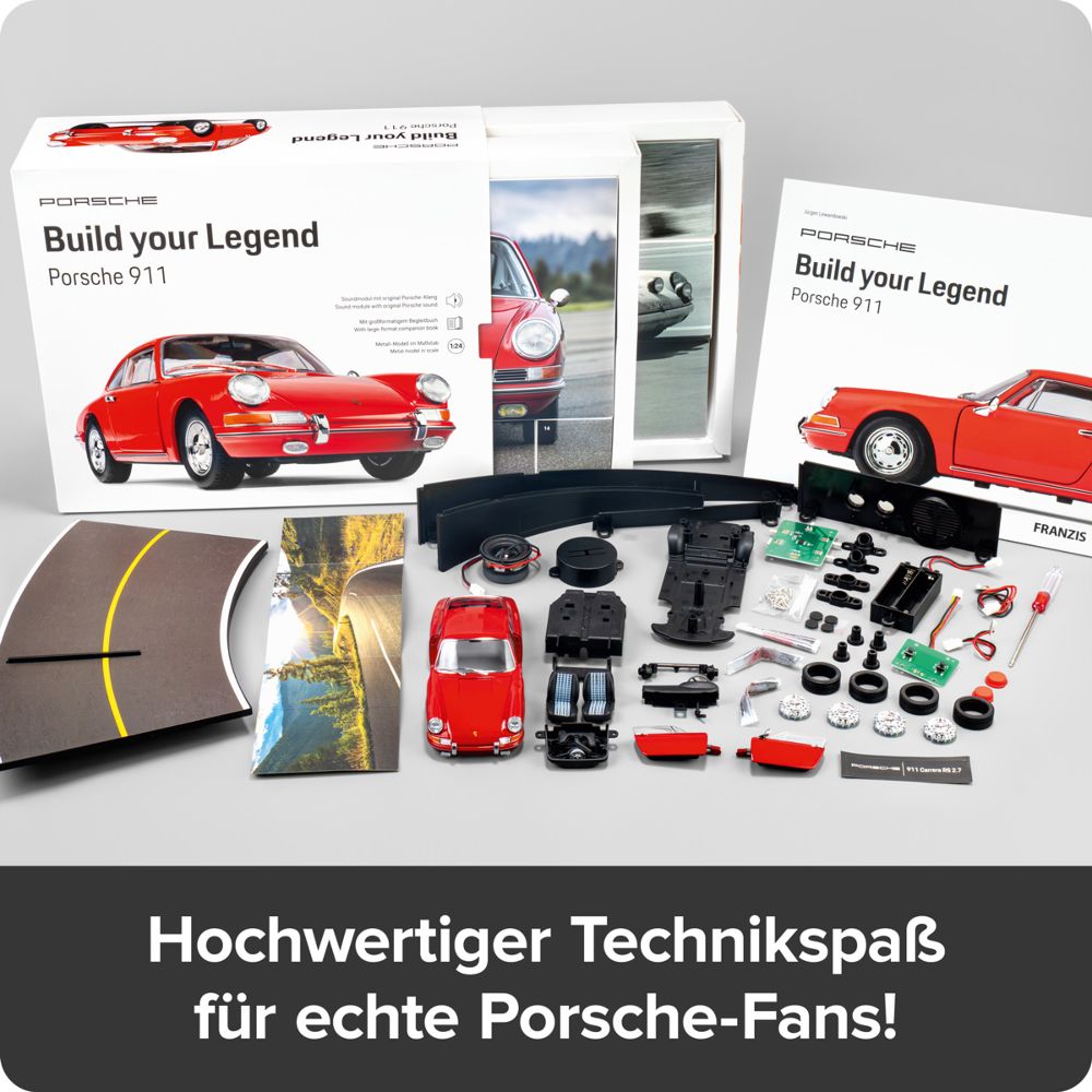 Franzis 67247 Build Your Legend: Porsche 911 Signalrot 1:24 Bausatz