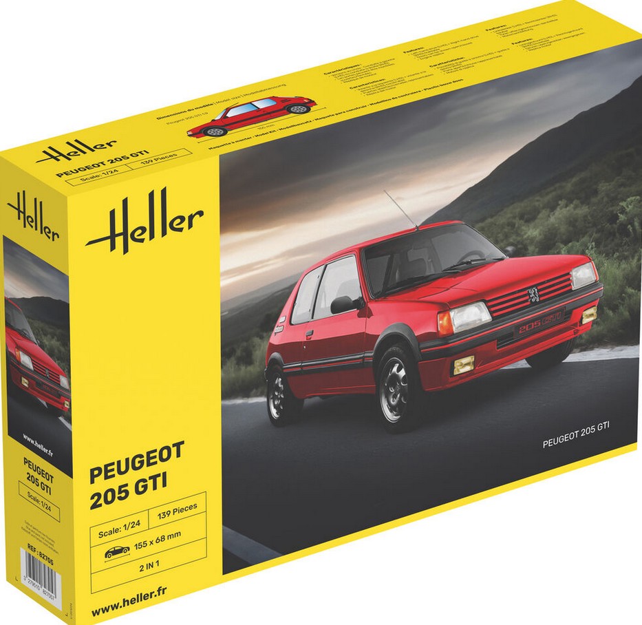 Heller 82705 Peugeot 205 GTI 1:24 Modellbausatz NEU OVP