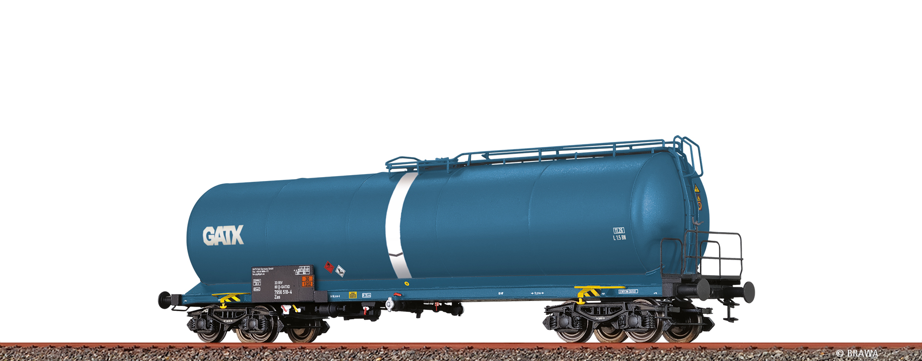 Brawa 50157 H0 Neubaukesselwagen 4-achsig Zas GATX