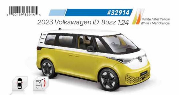 Maisto 32914Y 1:25 VW ID.Buzz ´23 gelb-weiß