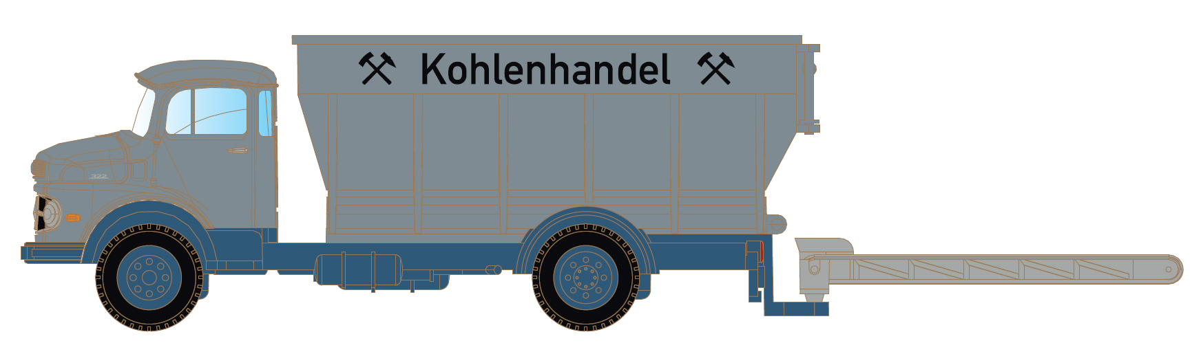 Minis LC3552 MB L322 Kohlenkuli - neutral Spur N