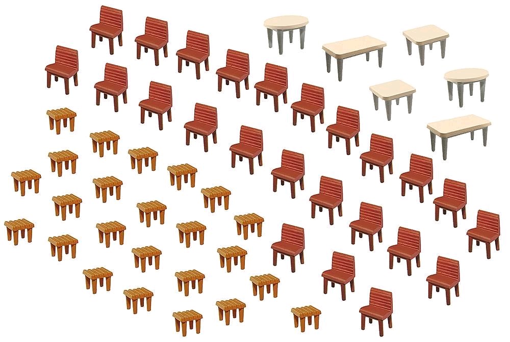 Faller 180438 7 Tische und 48 Stühle 1:87 Spur H0 Neu OVP