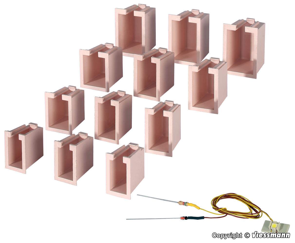 Viessmann 6005 Hausbeleuchtungs-Startset 12 Boxen Neu OVP