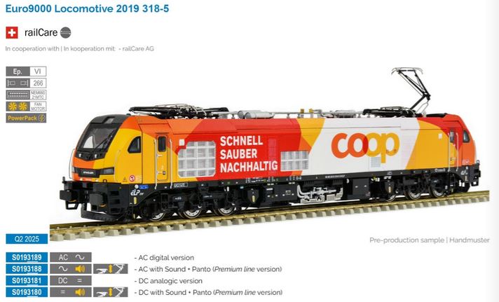 Sudexpress S0193180 Railcare COOP 2019 318 DCC Sound + Servos