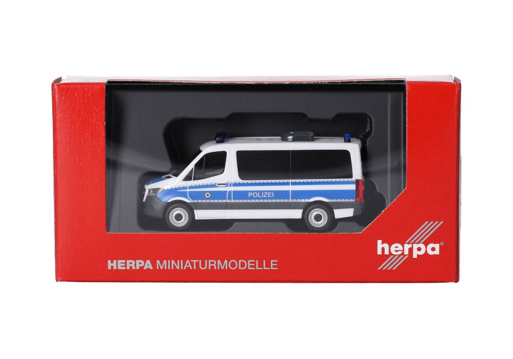 Herpa 099127 MB Sprinter '18 Bus Flachdach "Bundespolizei" 1:87 NEU
