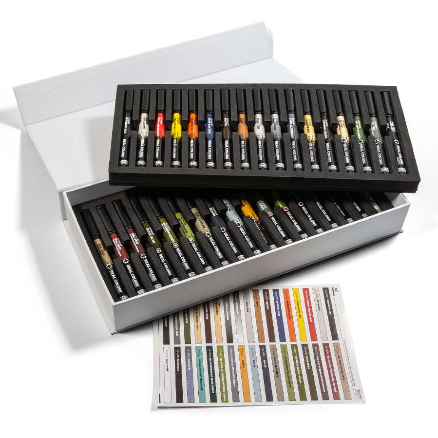 AK Interactive RCM150 SPECIAL BOX REAL COLORS MARKERS - 34 units NEU