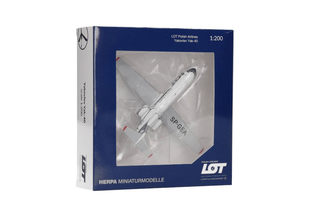 Herpa 573139 LOT Polish Airlines Yakovlev Yak-40 - SP-GEA 1:200