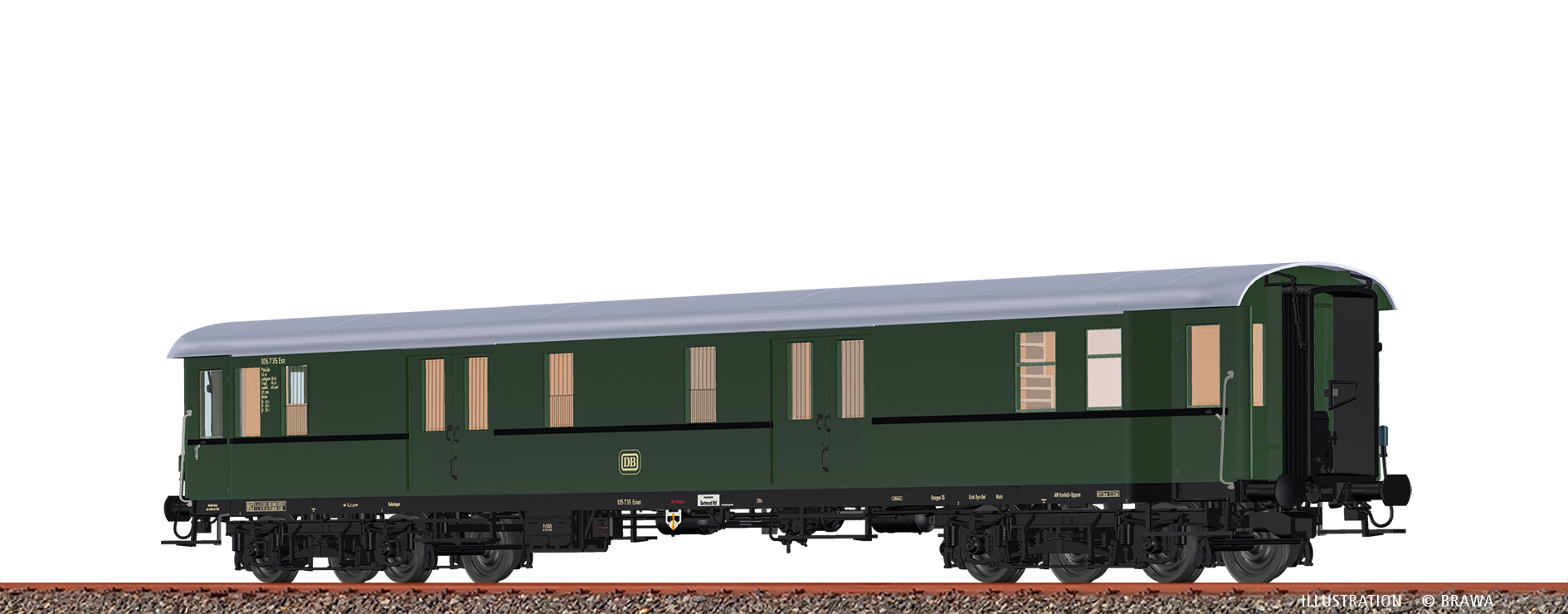 Brawa 58298 H0 Gepäckwagen Pw4ü-37/52 DB