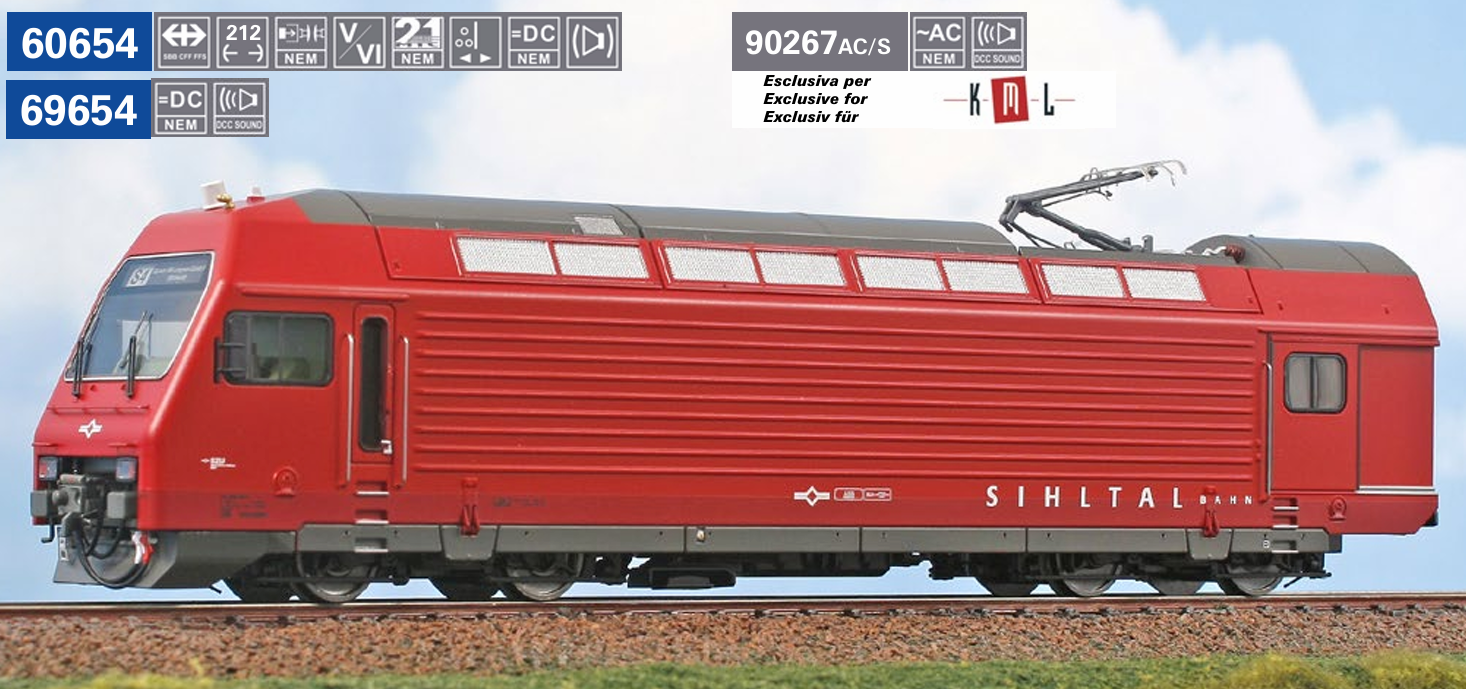 ACME 69654 E-Lok Re 456 551-1 rot SBB 1:87 Spur H0 DCC Sound