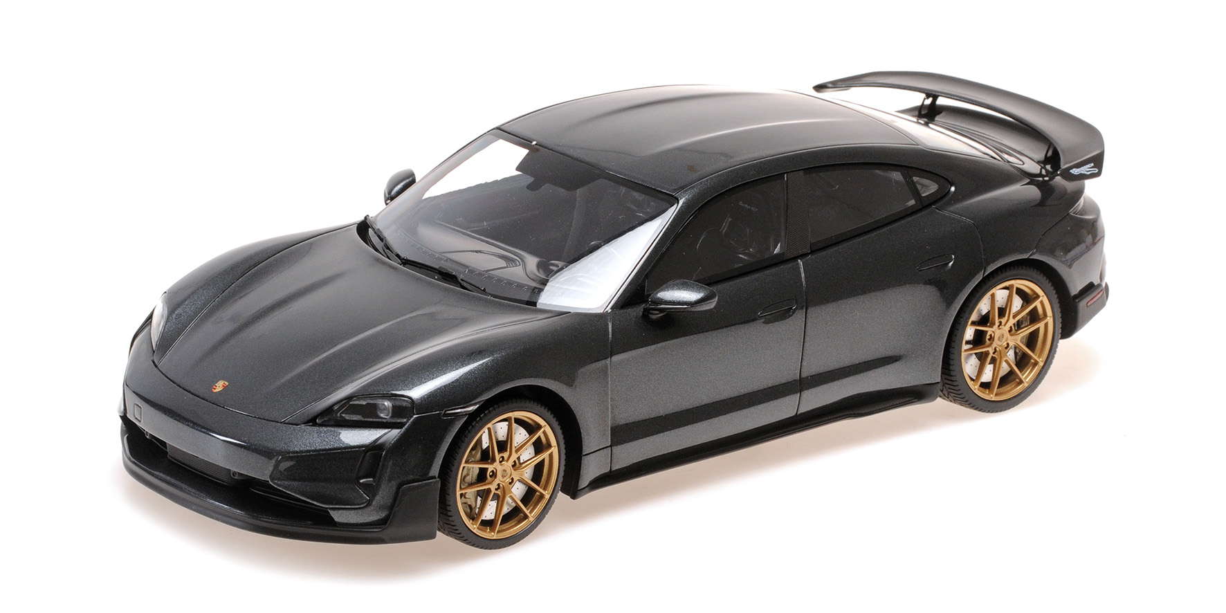 Minichamps 117069401 PORSCHE TAYCAN TURBO GT 2024 GREY 1:18 Neu