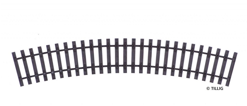 Tillig 85040 Gebogenes Schwellenband R 366/30° - Spur H0 - Neu