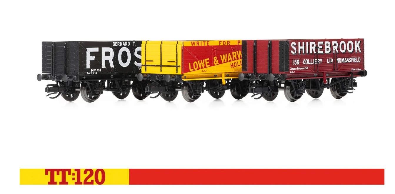 Hornby TT6042 7 Plank Wagon - Triple Pack 1:120 Spur TT NEU OVP