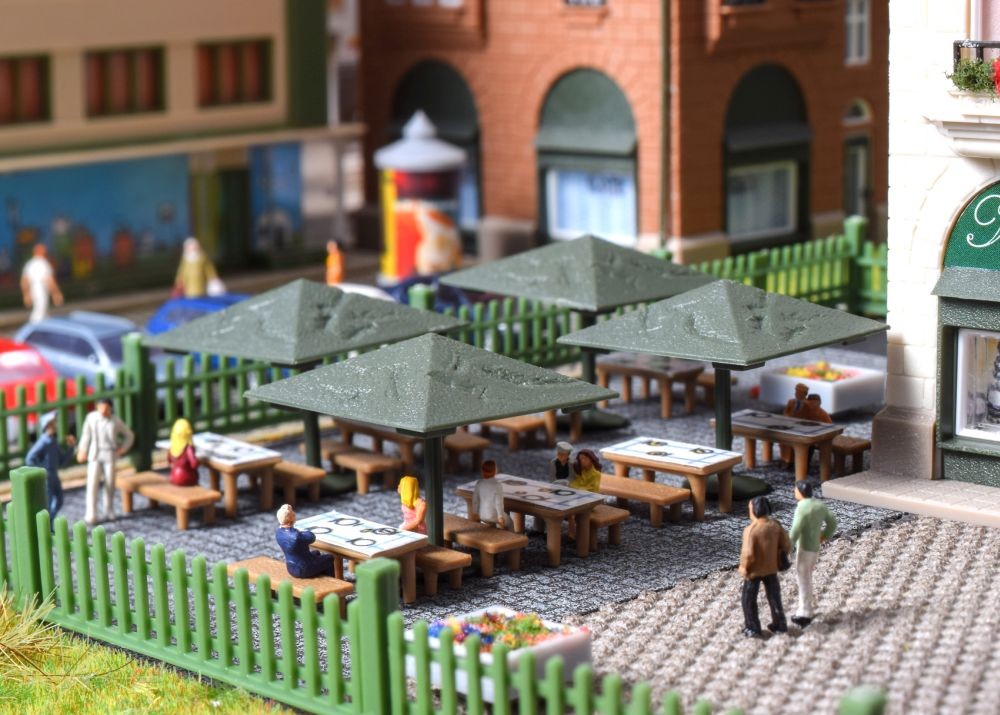 Vollmer 47665 N Biergarten-Schirme, 4 Stück