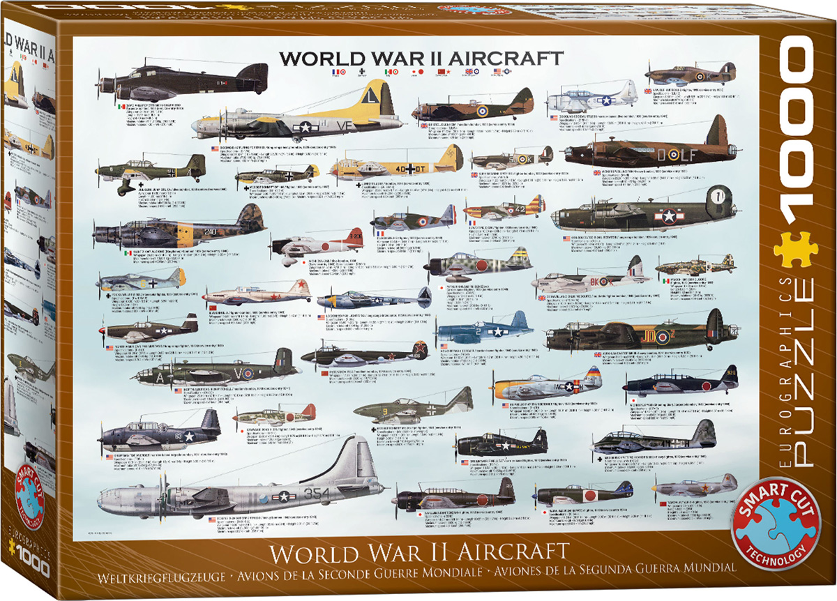 EUROGRAPHICS 6000-0075 Flugzeuge des Zweiten Weltkriegs 1000 Teile Puzzle NEU