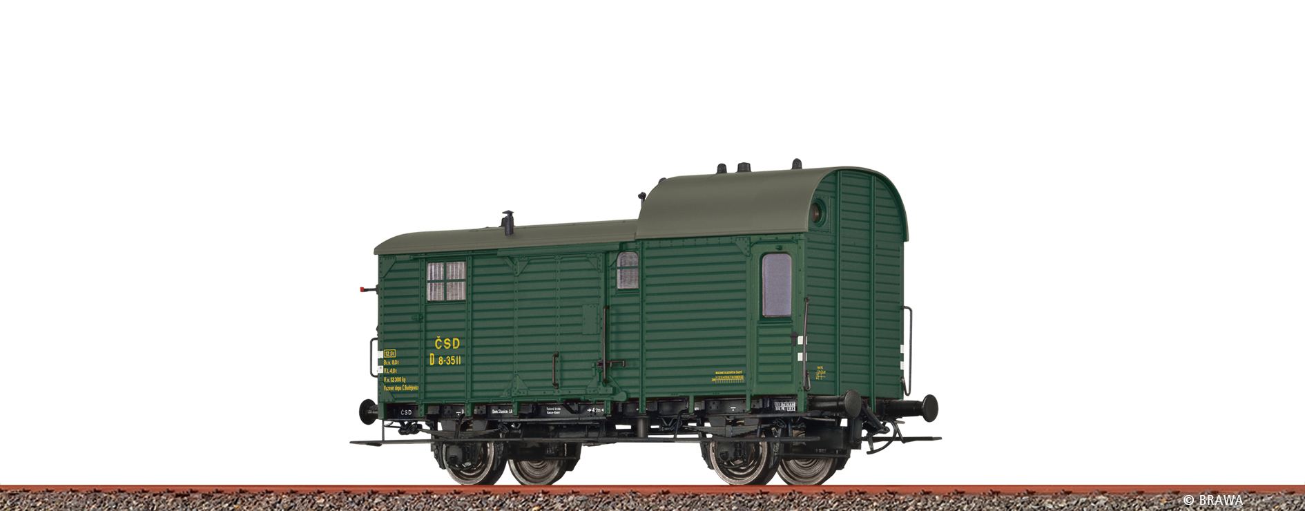 Brawa 49431 Güterzuggepäckwagen Pwg CSD 1:87 Spur H0 DC Neu