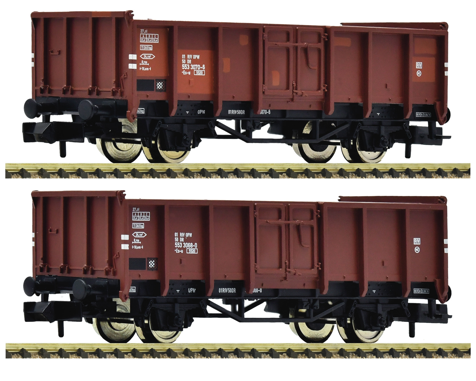 Fleischmann 6660138 2-tlg. Set: Offene Güterwagen