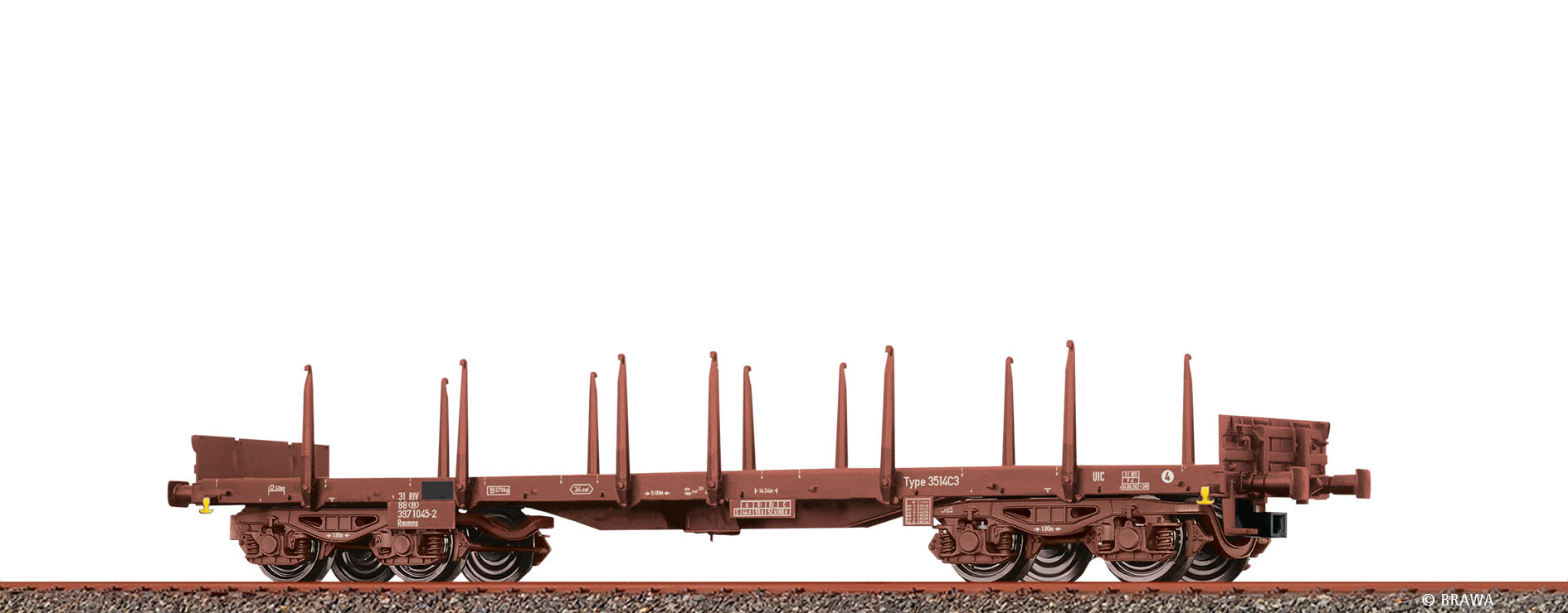 Brawa 47124 H0 Flachwagen Rmmns SNCB