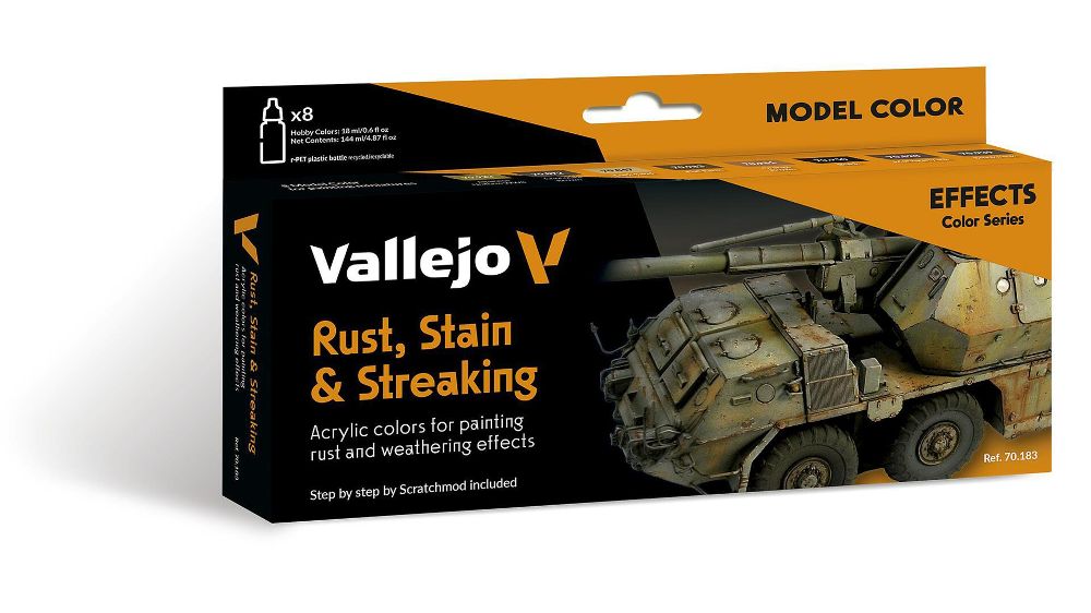 Vallejo 70183 Farb-Set Rost & Schmutz 8 x 18 ml Model Color NEU OVP