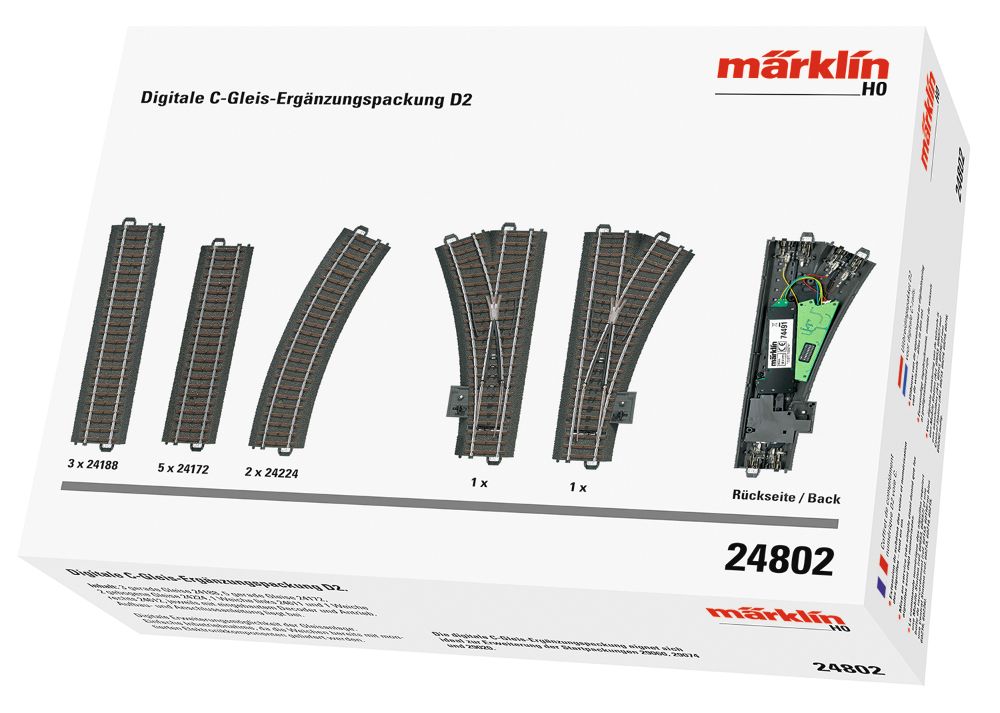 Märklin 24802 Digitale C-Gleis-Ergänzungspackung D2 1:87 Spur H0