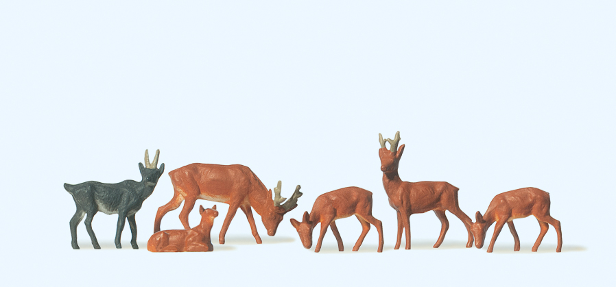 Preiser 14178 Rehe und Gemse 1:87 Spur H0 Neu OVP Tiere