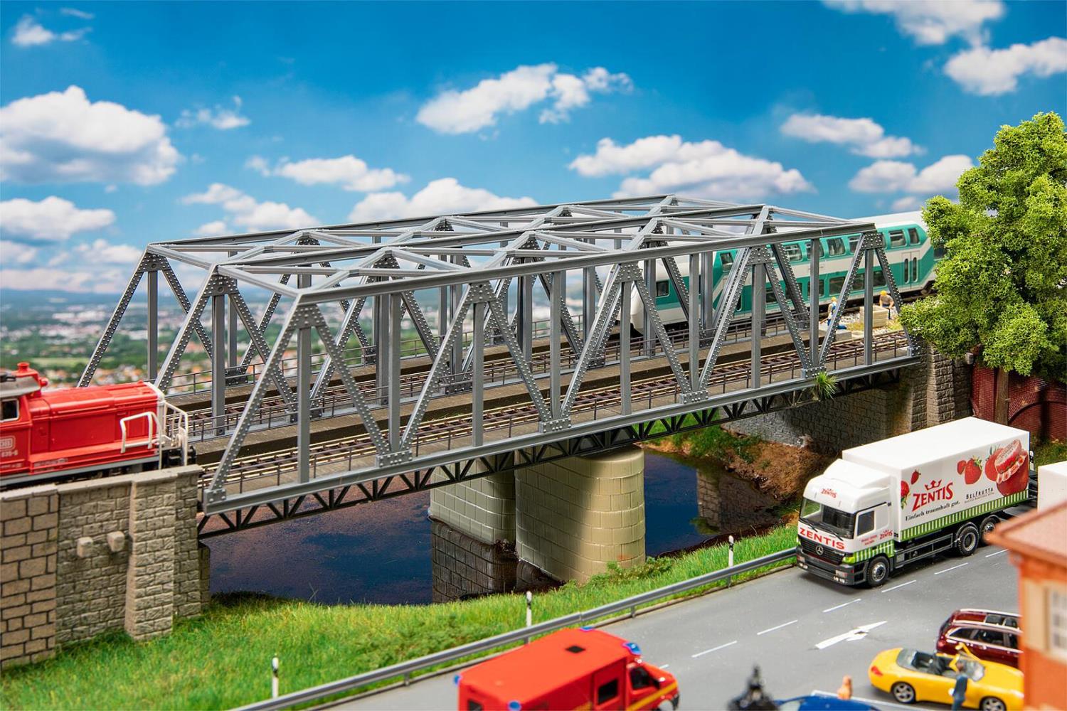 Faller 120497 Stahlbrücke 2-gleisig 1:87 Spur H0 Bausatz Neu OVP