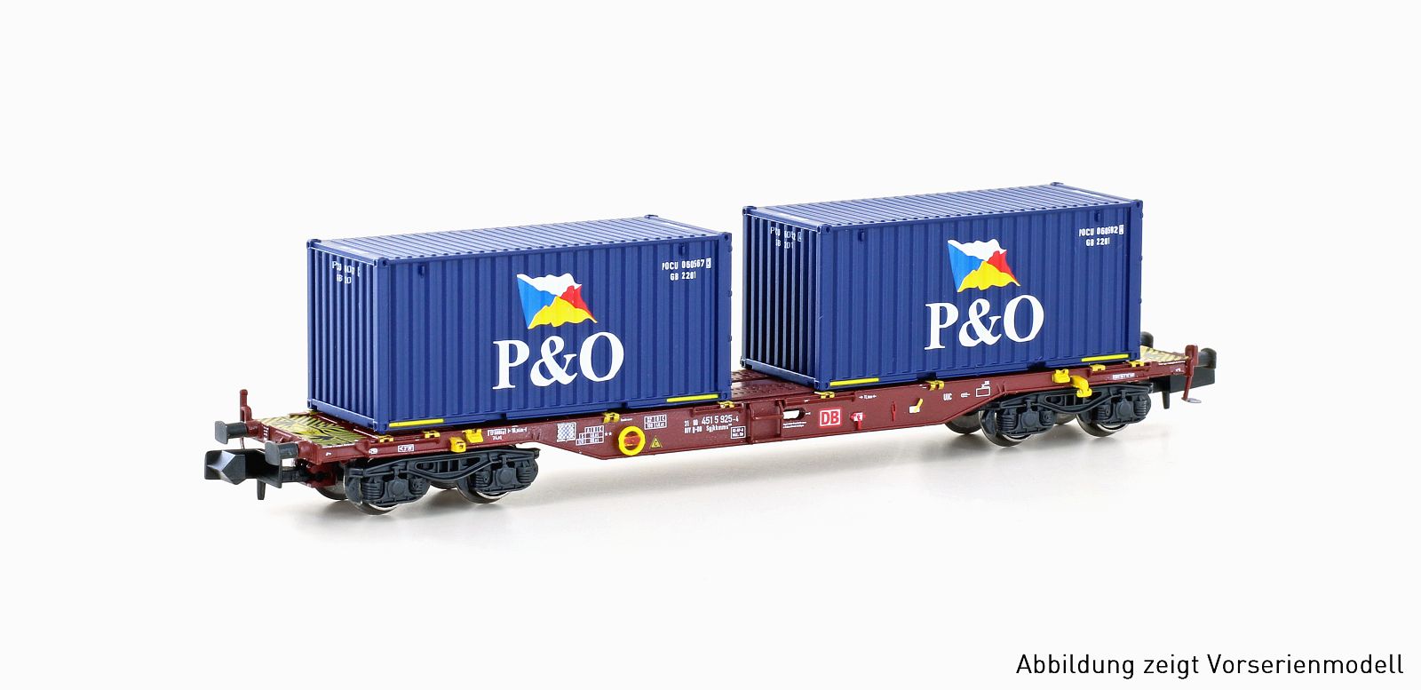 Hobbytrain H23203 Containerwagen Sgjkkmms 699 DB Ep.VI P&O Spur N