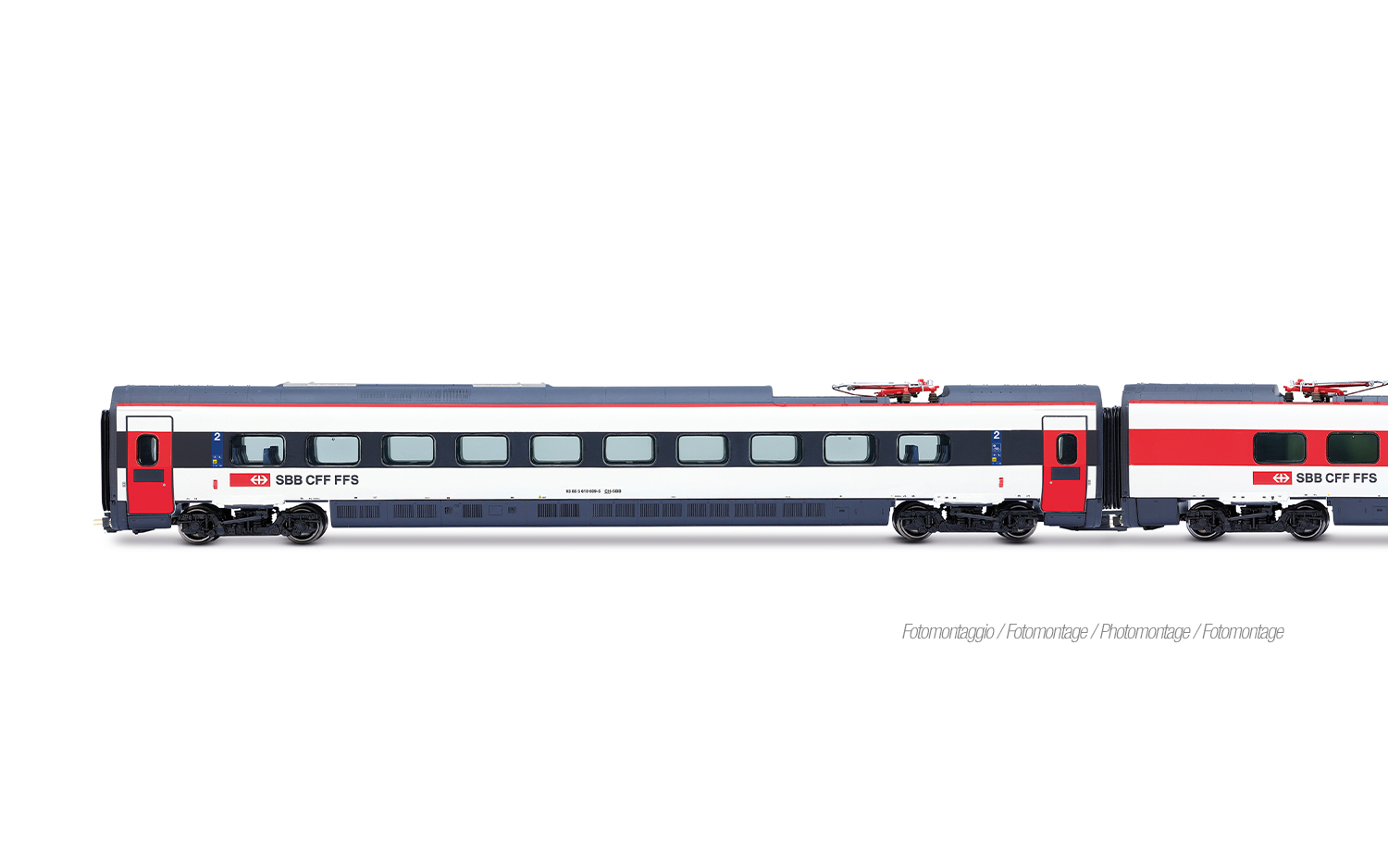 Lima HL4690 SBB, 3-tlg. Zwischenset des ETR 610, 1. Serie, ICN-Farbgebun