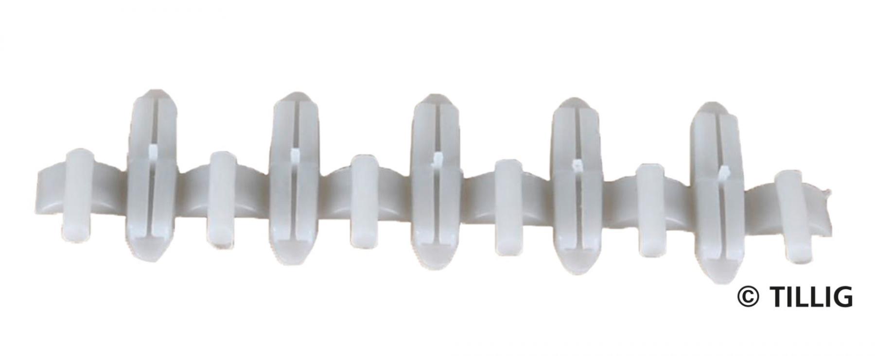 Tillig 86101 Isolierschienenverbinder grau 20 Stk. Spur H0/m/e/TT