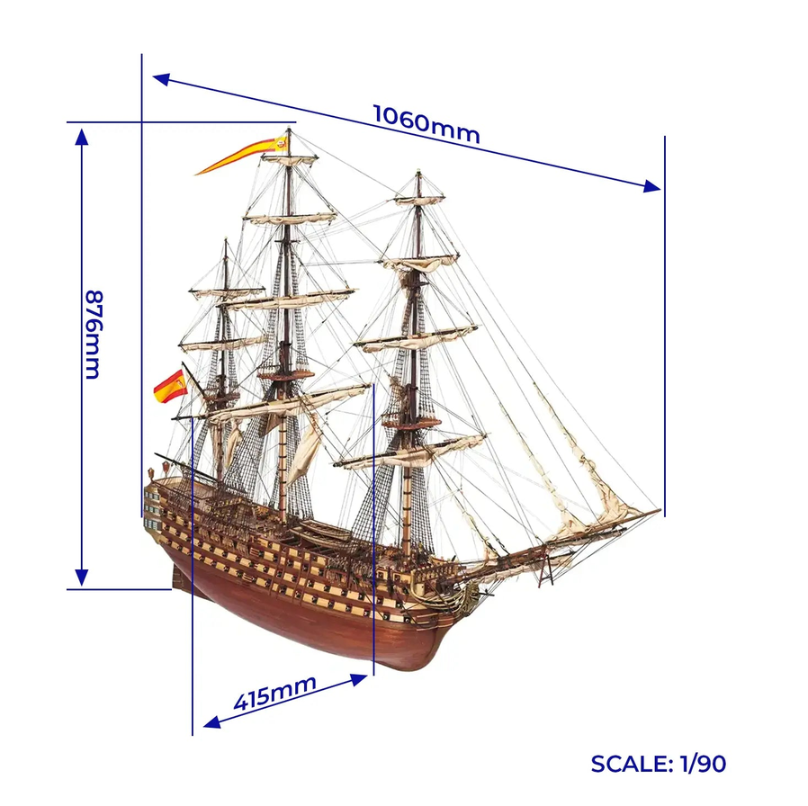 OcCre 15800 El Santísima Trinidad 1:90 Holzmodellbausatz NEU OVP