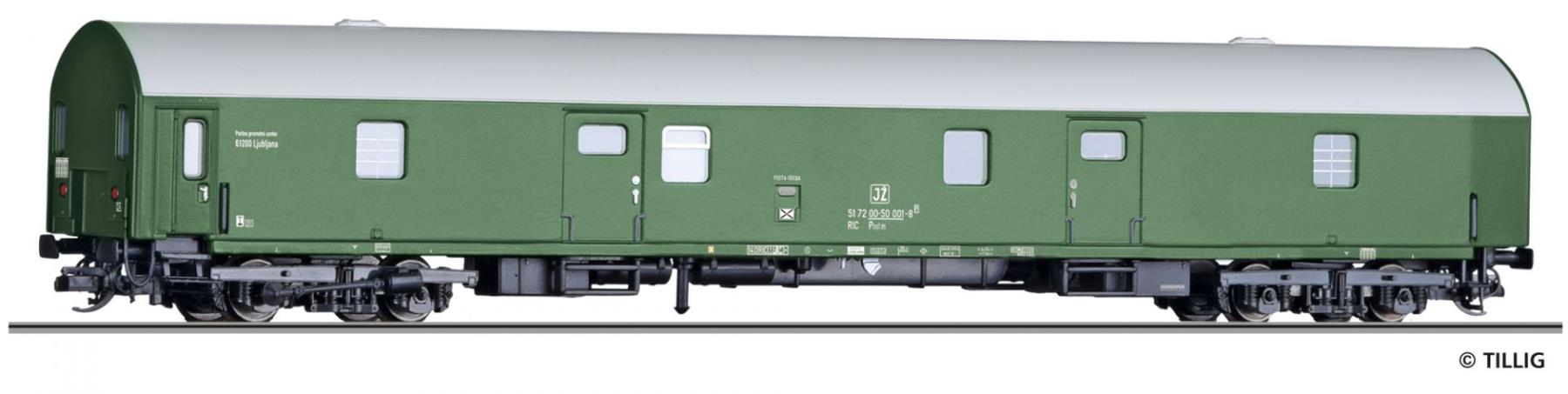 Tillig 16817 Bahnpostwagen Post m Jugoslawischem Post Spur TT