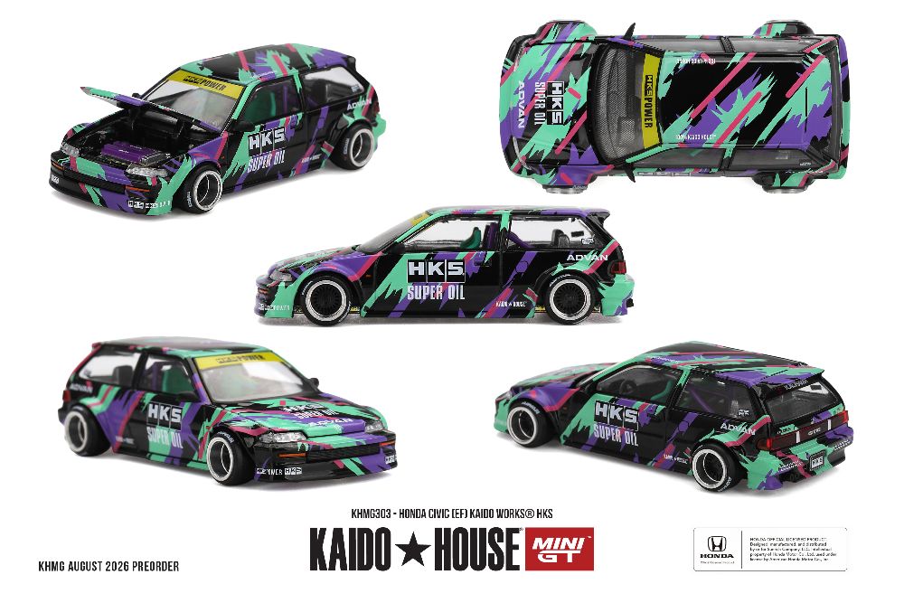 Kaido House 303 1:64 HONDA CIVIC (EF) KAIDO WORKS HKS 1987