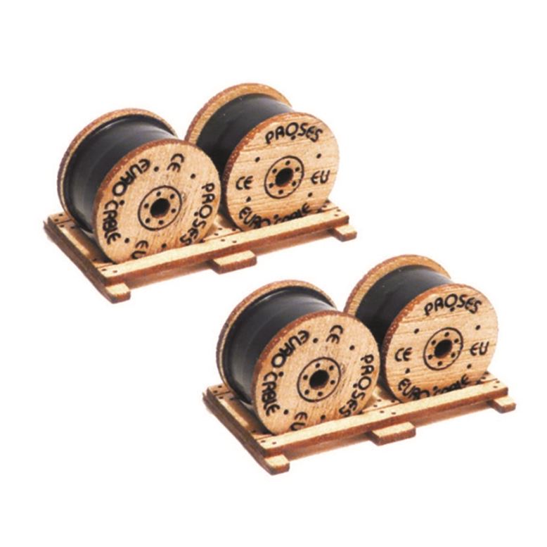 Proses HL-K-05 4 x Kabeltrommeln (Bausatz) - Spur H0 - Neu - OVP