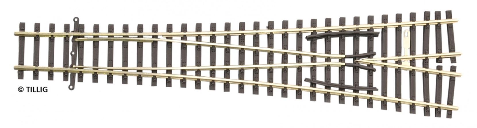 Tillig 83380 Außenbogenweiche ABW 15°, R1273/7,5° - Spur TT - Neu