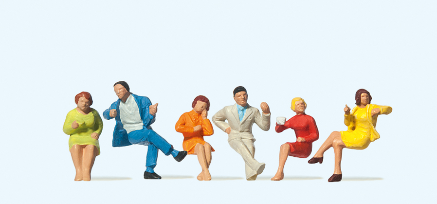 Preiser 14103 Sitzende Personen 1:87 Spur H0 Neu OVP Figuren
