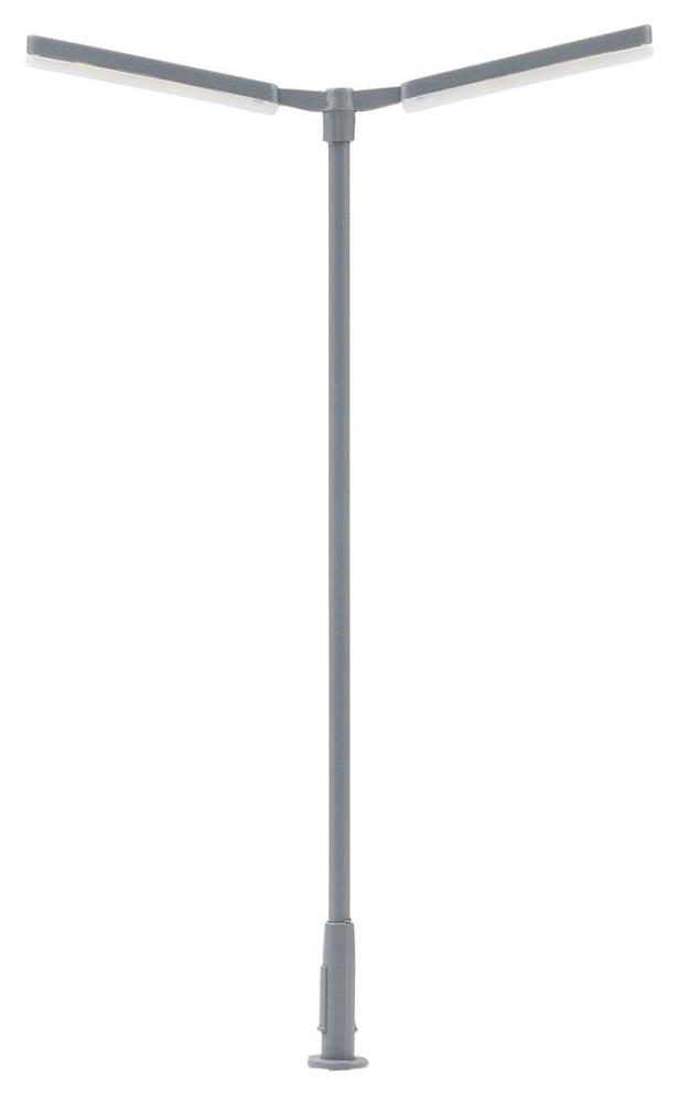 Faller 180222 LED-Kreuzmastleuchte, zweiarmig, kaltweiß, H0, NEU OVP