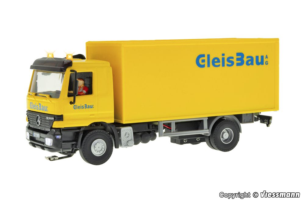 Viessmann 8117 MB ACTROS 2-achs Kofferaufbau GleisBau 1:87 Spur H0