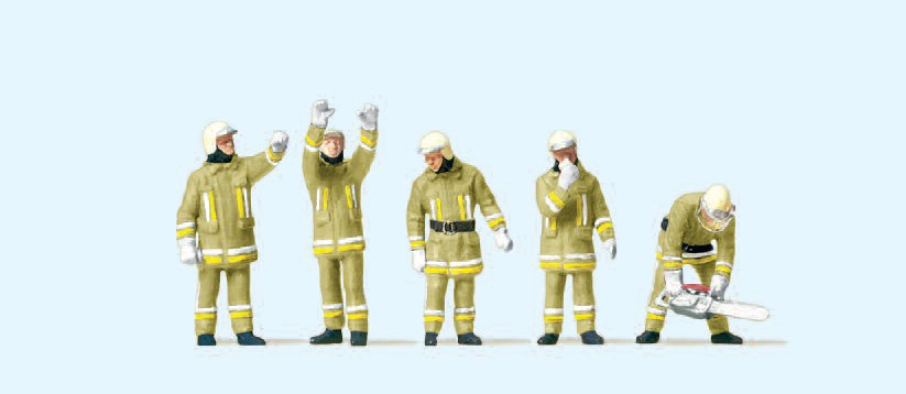 Preiser 10772 Feuerwehrmänner in moderner Einsatzkleidung