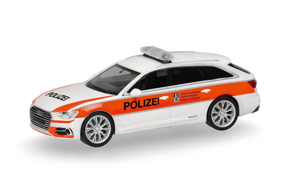 Herpa 099370 Audi A6 Avant Polizei Graubün 1:87
