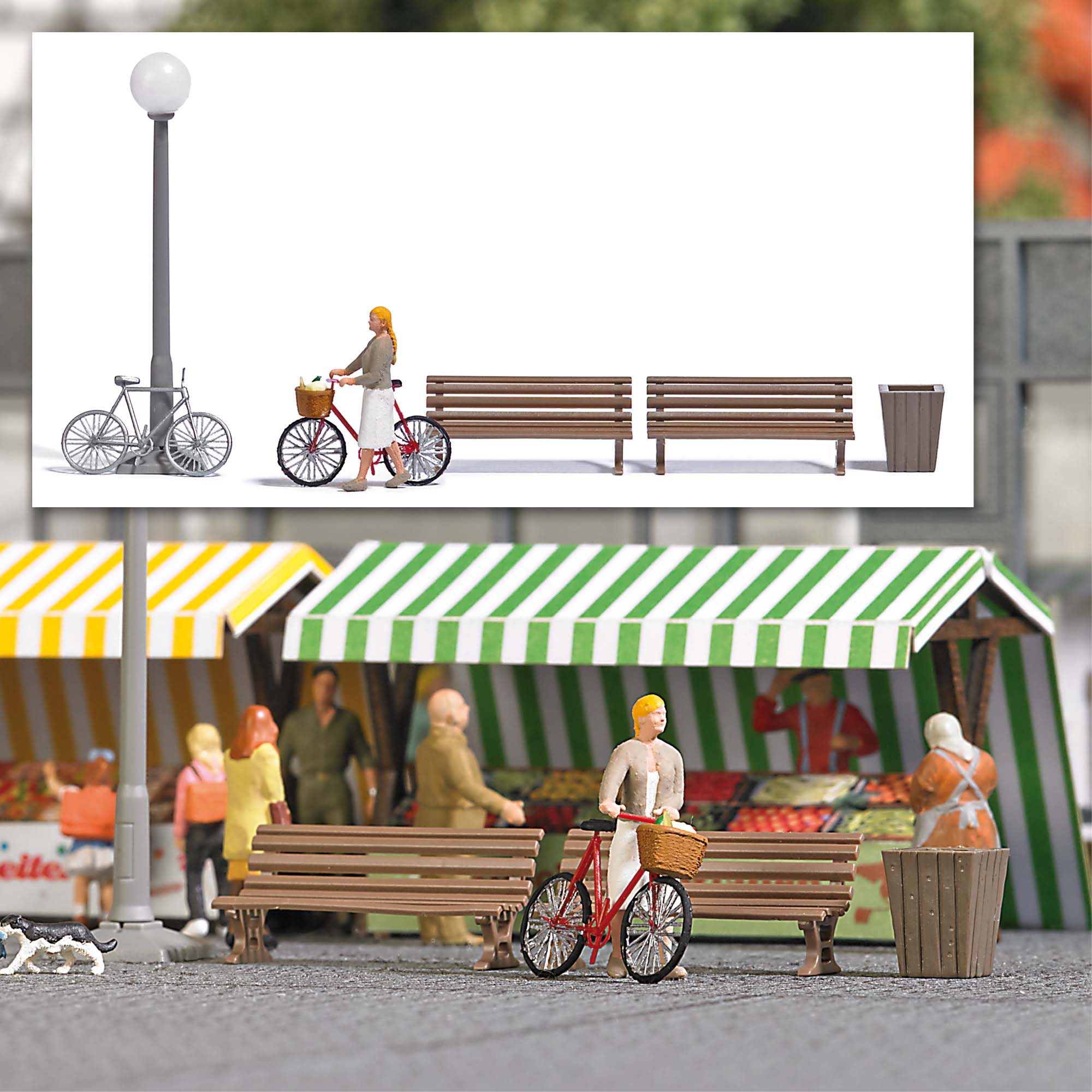 Busch 7997 Action Set Gemüseeinkauf 1:87 Spur H0 Neu OVP