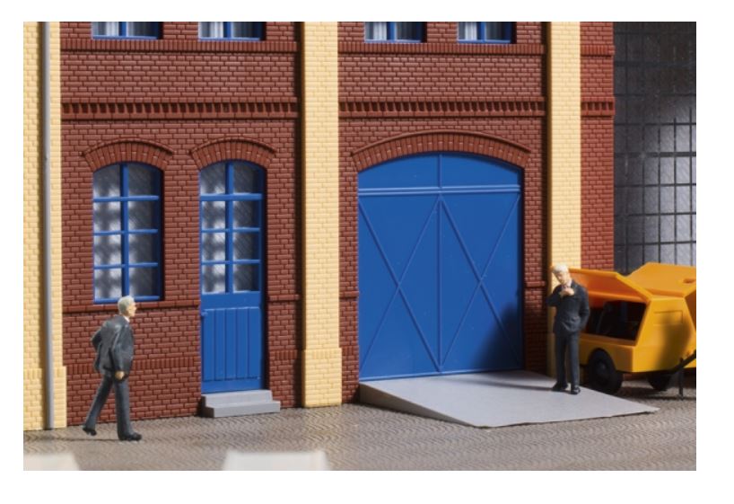 Auhagen 80255 Tore und Türen blau, Stufen, Rampen