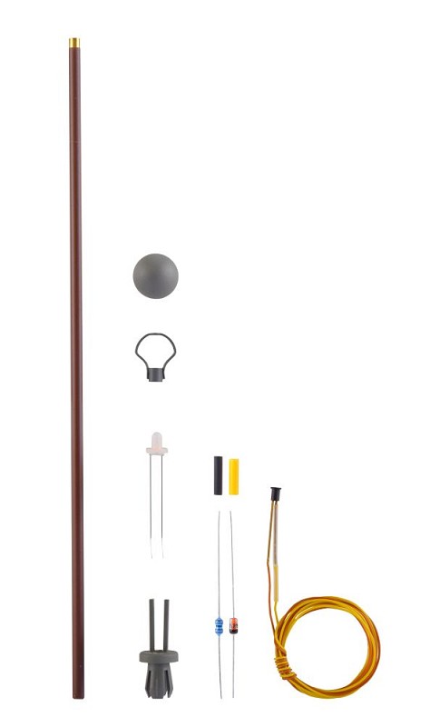 Viessmann 6727 H0 Bausatz Holzmastleuchte DDR-Reichsbahn,LED warmweiß