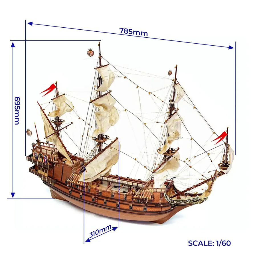 OcCre 14000 Apóstol Felipe – Spanische Galeone 1:60 Holzbausatz