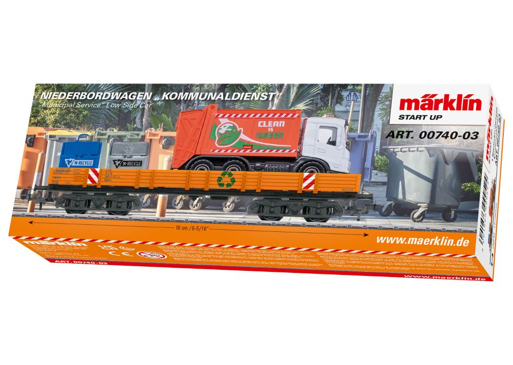 Märklin 00740-03 Start up Niederbordwagen "Kommunaldienst" 1:87 Spur H0